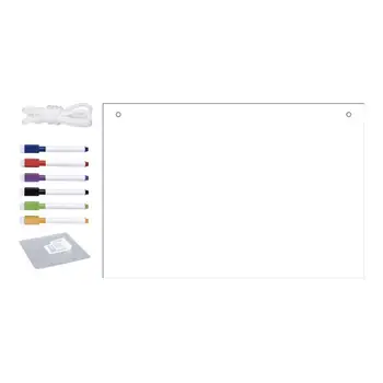 Акриловая доска для планирования, Настенная Прозрачная доска для заметок, список дел, доска для заметок с 6 цветными маркерами Еженедельно