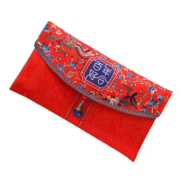 Свадебный красный конверт в китайском стиле, подарки для новобрачных в виде свадебного душа, деньги за наличные невесте