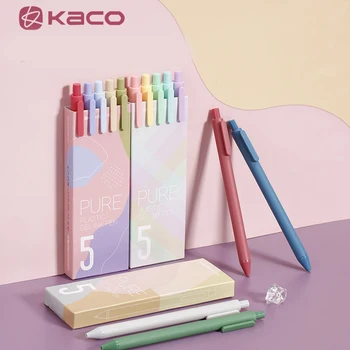 KACO Ретро Выдвижной Цветной Набор Гелевых Ручек 0.5 мм Classic/ Macaron Гладкая Гелевая Чернильная Ручка-Роллер Для Вывесок Школьные Канцелярские Принадлежности