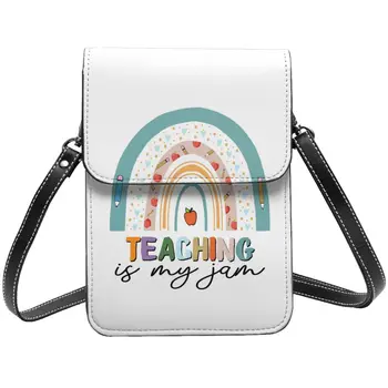 Радужная сумка для учителя, обучающая Школьная группа, Объемные Забавные Женские сумки, кожаная деловая женская сумочка