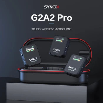 Synco G2 A2 Pro microfone 2.4G Беспроводной Петличный Микрофон Камера Смартфона Для Потокового видеоблогинга YouTube vs Rode GO II Mic