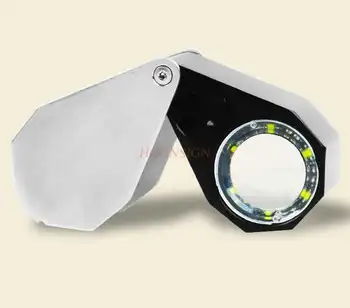 увеличительное оборудование, увеличительное стекло в 10 раз, светодиод белого цвета, портативное оптическое стекло, портативная идентификация