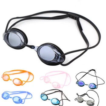 Профессиональные водонепроницаемые линзы для взрослых с защитой от запотевания и ультрафиолета, Мужские и женские очки для плавания, регулируемые линзы, силиконовые очки для плавания