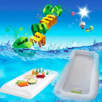   Плавающий держатель для напитков, большая емкость, дрейфующий ПВХ, наружный и внутренний Надувной буфет со льдом для гидромассажной ванны   