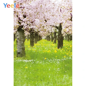 Фон для фотосъемки Yeele, Романтический туннель, Цветы, Цветущие деревья, Фотографический фон для лугов, реквизит для фотостудии
