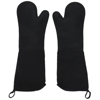 1 Пара профессиональных силиконовых прихваток, перчаток для выпечки, термостойких перчаток длиной до локтя