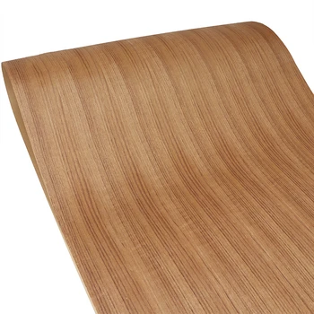 Натуральный Деревянный Шпон Тайский Тик с Прямым Зерном для Мебельной основы Kraftpaper около 60 см x 2,5 м 0,25 мм Q / C