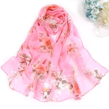 женский шарф-Парео, Шифоновый шелковый Саронг с цветочным принтом, весенне-летняя накидка, шаль, дизайнерские хиджабы-мусульманские Шарфы из пашмины, роскошные
