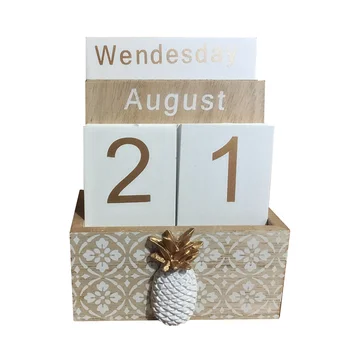 Деревянный перекидной календарь-блок, календарь для украшения стола, планировщик 