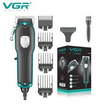 Машинка для стрижки волос VGR Профессиональная машинка для стрижки волос Электрическая Проводная машинка для стрижки волос Регулируемый Триммер для мужчин V 123