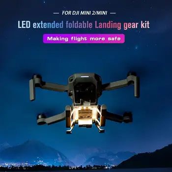 Складное шасси со светодиодной подсветкой, совместимое со штативом дрона Dji Mavic Mini/2/Se, быстросъемный удлинитель высоты