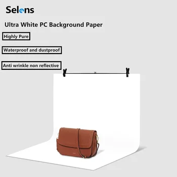 Ультрабелая фоновая бумага Selens, белоснежная ткань для фоновой фотосъемки для натюрморта