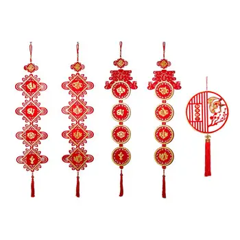 Счастливый Китайский Новый Год Украшения Кулон Дома 3D Подвесные Весенне-Осенние Украшения Домашнего Декора Вьетнамские Словесные Фигурки