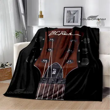 Одеяло с логотипом B.C.rich guitar, фланцевое одеяло, мягкое и удобное одеяло, теплое одеяло, одеяла для кроватей, подарок на день рождения