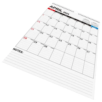 Настенный Календарь на 2024 год, Прочная Подвесная Художественная Офисная Бумага, Календари Школьного Планирования на Месяц, Маленькие