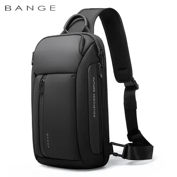 Модная сумка BANGE Через плечо, женская мужская нагрудная сумка, мужская повседневная сумка через плечо, деловая дорожная сумка большой емкости