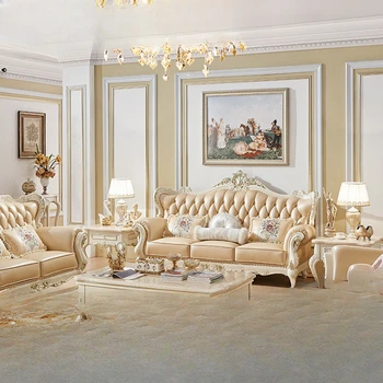 Диван 123 комбинированная кожаная мебель из массива дерева большой диван в гостиной