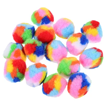 40шт игрушечных шариков для кошек, милые шарики из слоеной радужной пряжи, забавные пушистые шарики для котенка