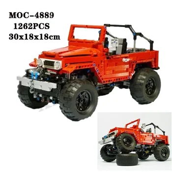 Классический MOC-4889 Строительный блок FJ40 Внедорожный строительный блок Модель автомобиля 1262 шт. Развивающие игрушки для взрослых и детей Подарок на день рождения