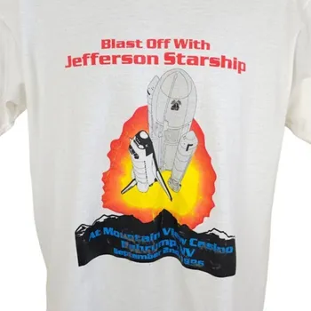 Футболка Jefferson Starship Мужской размер Большой Винтаж 90-х 1995 Blast Off Space