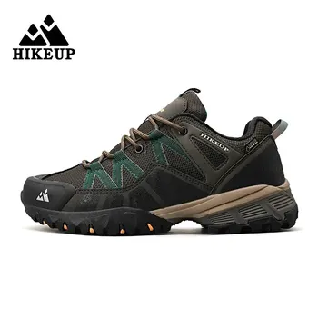 Дышащие нескользящие кроссовки HIKEUP Мужская походная обувь для бега Треккинговые кроссовки для занятий горным спортом на открытом воздухе для мужчин