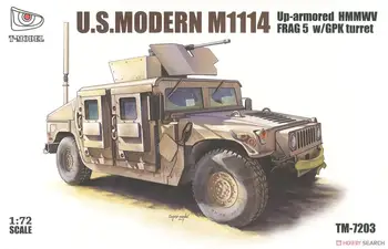 T-модель TM7203 1/72 американского HMMWV M1114 с усиленной броней HMMWV FRAG5 с башней GPK