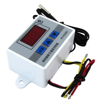 XH-W3002 Микрокомпьютерный цифровой Термостат с датчиком температуры нагрева, охлаждения, переключатель управления термостатом