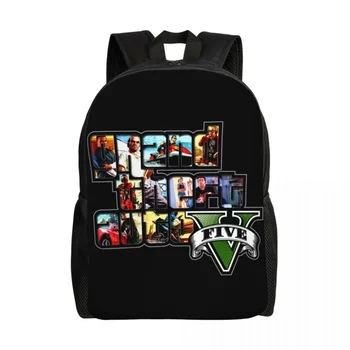 Рюкзак для ноутбука Grand Theft Auto, Мужская и Женская Базовая сумка для книг, студенческие сумки для приключенческих игр GTA