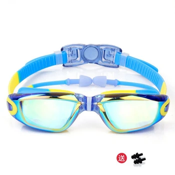 Новые милые водонепроницаемые и устойчивые к запотеванию детские очки для плавания, очки для обучения плаванию, Модные очки с гальваническим покрытием