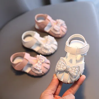 Летняя новая детская обувь, детские сандалии, дышащая модная обувь принцессы, новая детская обувь на мягкой подошве для малышей 0-3 лет