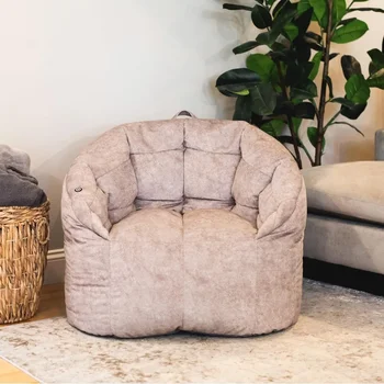 Диван-мешок, вибромассажное кресло-мешок, искусственный мех, полиэфирная смесь, легко моющийся, 2,5-футовый диван-мешок