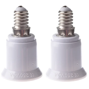 2X E14-E27 Светодиодная лампа, адаптер для розетки, конвертер