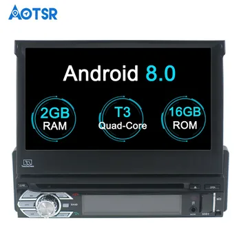 Aotsr Универсальное автомобильное радио Android 8,0, головное устройство GPS-навигации, Bluetooth, AM/ FM-радио, автомобильная стереосистема, четырехъядерный процессор 1 din