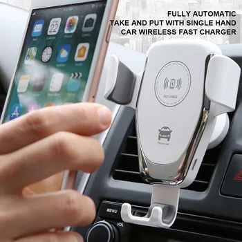 15 Вт Быстрое Автомобильное Беспроводное Зарядное Устройство Qi Для iPhone XS Max XR X SE Samsung S10 S9 Беспроводная Зарядка Телефона Автомобильный Держатель Зарядные Устройства