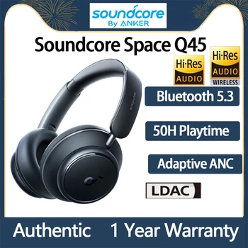 Оригинальные Беспроводные Bluetooth-Наушники Anker Soundcore Space Q45 с Активным Шумоподавлением LDAC, Гарнитура HiRes с микрофоном