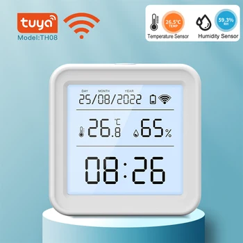 Tuya Zigbee / WiFi Датчик температуры влажности Гигрометр Термометр Умный дом Поддержка приложения Smart Life Alexa Google Assistant