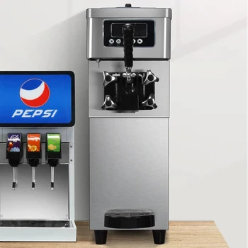 Коммерческий автомат для приготовления мягкого мороженого Электрическая мороженица Настольный автомат по продаже мороженого One Flavors 1500 Вт