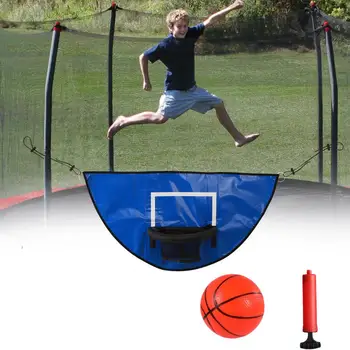 Баскетбольная подставка для батута, набор баскетбольных колец для батута, спортивная игрушка для помещений и на открытом воздухе с насосом для детей для батута