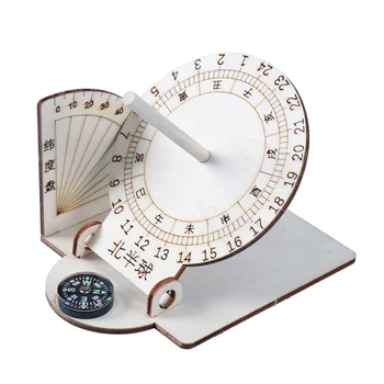 Деревянные модели солнечных часов Y1UB-Солнечные часы, Научные модели, Учебное пособие по географии, развивающая игрушка для любителей науки