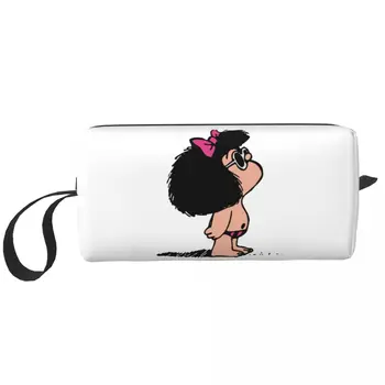 Mafalda с сумками для макияжа в купальнике, мультяшная косметичка Mafalda большой емкости, модная водонепроницаемая сумка для хранения кошелька