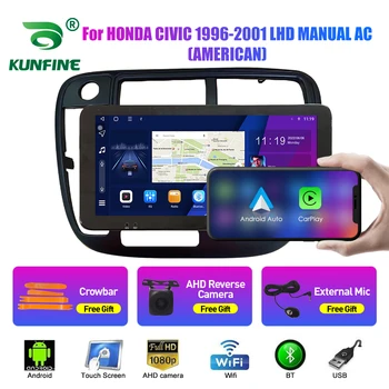 10,33 Дюймовый Автомобильный Радиоприемник Для HONDA CIVIC 1996-2001 2Din Android Восьмиядерный Автомобильный Стерео DVD GPS Навигационный Плеер QLED Экран Carplay