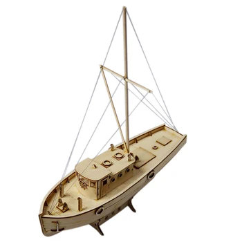 Сборка корабля Модель Diy Наборы Деревянная Парусная лодка в масштабе 1: 50 Украшение Игрушка В подарок