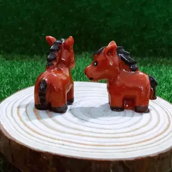 Садовые фигурки, Очаровательная лошадь из смолы, 30 Очаровательных неувядающих статуэток для сказочных садовых украшений, Пейзажные модели, Миниатюрная лошадь