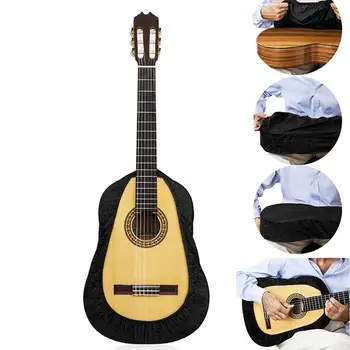 Черный бархатный чехол для гитары, пылезащитный чехол, сумка для показа гитары, чехол для гитары, подходит для всех видов гитарной акустики, классической
