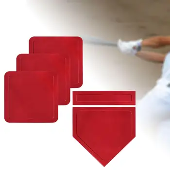 Бейсбольные Базы Комплект Красных Резиновых Бейсбольных Баз для тренировки Тибола
