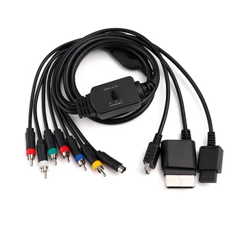 Высококачественный компонентный кабель S-video audio video cable для игровой консоли XBOX360/Wii/PS2/PS3 1,8 м