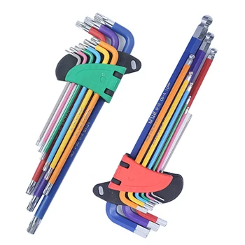 Набор цветных шестигранных ключей L Набор гаечных ключей Arm Набор шестигранных ключей с шестигранной головкой от 1,5 мм до 10 мм Ручные инструменты для ремонта велосипедов