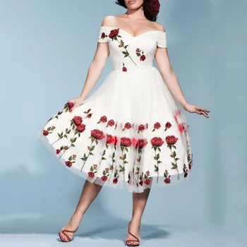 Элегантное вечернее платье с V-образным вырезом, расшитое цветами Розы, плиссированное сетчатое покрытие, Женские винтажные вечерние свадебные платья с коротким рукавом