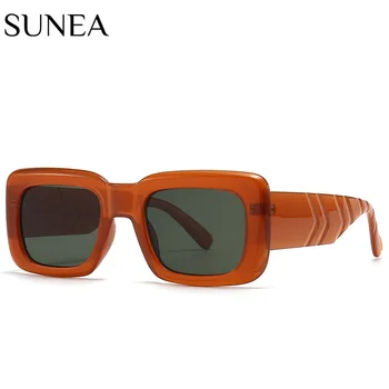 Женские солнцезащитные очки Модные Маленькие Квадратные Солнцезащитные очки в широкой оправе Солнцезащитные очки Ретро UV400 оттенков для женщин Роскошные Дизайнерские очки