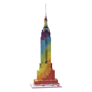 Gobricks MOC Classic, красочные строительные блоки Empire State Architecture, высотные дома, кирпичи, игрушки для творчества для детей, подарок